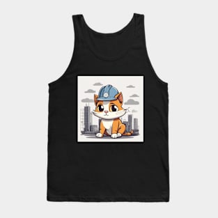 cats with hard hats Tank Top